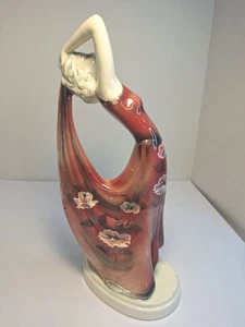 Vintage Art Deco Figur Tanzende Dame, Made If Porzellan. Keine Chips oder Risse. - Bild 1 von 7