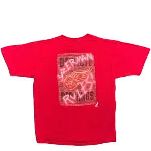 Vintage 90s Detroit Red Wings Steve Yzerman NHL Hockey T-Shirt Size Large - Bild 1 von 6