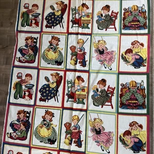 Vintage Michael Miller Stoffe A Child's Life um 1957 Primär Baumwolle 45 Rahmen - Bild 1 von 9