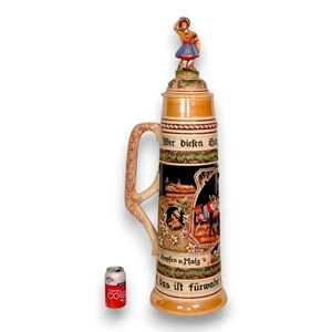 King Werke 35" 12 Liter German Beer Stein Tankard Dancing Bavarian Couple KI300F - Picture 1 of 10