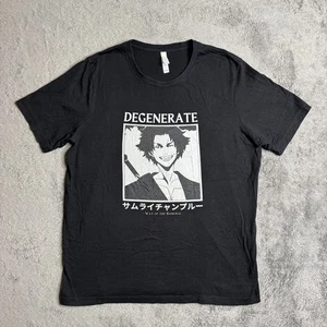 Samurai Champloo Mugen Shirt DEGENERATE SAMURAI LIFE Erwachsene XL schwarz Anime Tee - Bild 1 von 5
