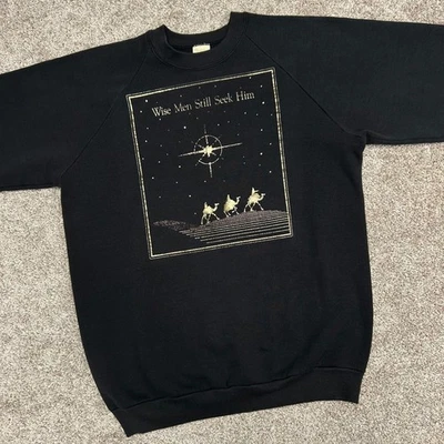 Vintage Wise Men Still Seek Him Sweatshirt Men Size XXL Religious Christian USA - Image 1 of 4