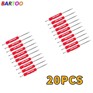 Red 20PCS Mini Pocket Screwdriver Flat Head Tip with Phillips Top Pocket Clip - Picture 1 of 9