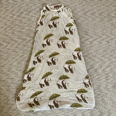 Milkbarn Bamboo Blend Neutral Panda Umbrella Sleep Sack Size 6-12 Months - Image 1 of 4