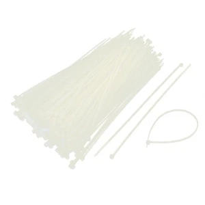 310 Pcs 195mm Long 2mm Wide White Nylon Fasteners Cable Wire Zip Ties - Photo 1/7