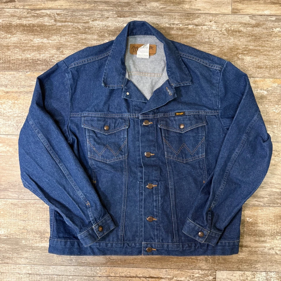 Vintage Wrangler Western Wear Blue Jean Denim Jacket Men's Extra Large - Image 1 of 4