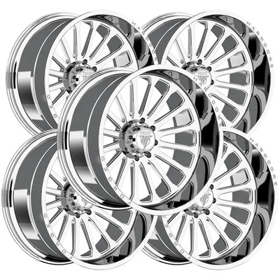 (Set of 5) Hardcore Forged Trump 26x14 6x5.5" -76mm Polished Wheels Rims Foto 1 de 4