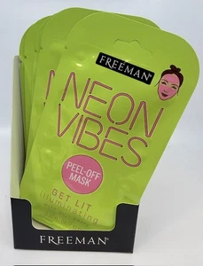 6 X Freeman Neon Vibes Get Lit Illuminating Face Mask - Picture 1 of 3