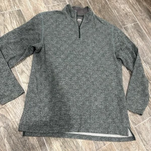 Izod Saltwater 1/4 Zip Pullover Sweater Herren Gr. L Grün Relaxed Classic - Bild 1 von 6