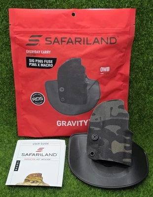Safariland Gravity OWB Paddle Holster, Sig P365 Fuse/X-Macro, Black Multicam, RH - Image 1 of 4