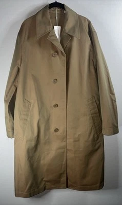 Casaco longo masculino Uniqlo verde iridescente marrom peito único tamanho XS novo com etiquetas - Imagem 1 de 4