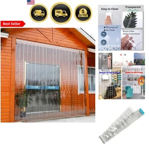 Plastic Door Curtain Strips for Warehouse Freezer Garage Kitchen 7 Pack - Picture 1 of 12