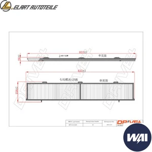 FILTER INNENRAUMLUFT DP1110.12.0049 FÜR BMW 3/E91/E92/E90/Convertible X1/E84 B3 - Picture 1 of 8