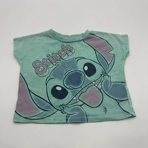 Disney Stitch T-Shirt Youth Girl 2T Graphic Print Logo Blue ..#30948 - Picture 1 of 7
