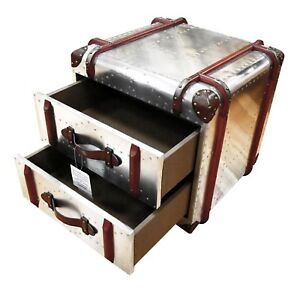 Antique Style Metal Trunk made with aviation grade aluminium and steel