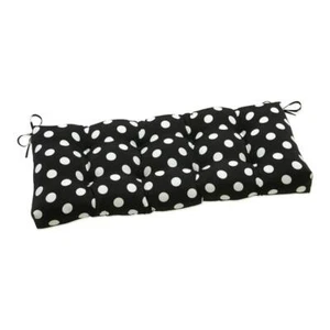 Novelty Rectangular Outdoor Bench Cushion in Black - Picture 1 of 5