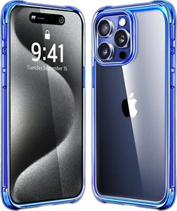 for iPhone 15 Pro Case Not Yellowing Military Grade Protection Shockproof Blue - Picture 1 of 7