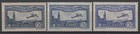 FRANCE TIMBRE STAMP AVION 6 + 6a + 6b " BLEU + OUTREMER + VIF " NEUFSxx TTB N213