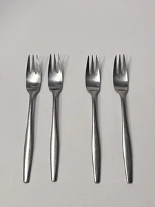 Dansk Variation V Duck Salad Forks 6.5" Stainless Flatware Germany Lot Set 4 - Picture 1 of 5