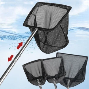 NEW Telescoping Fishing Landing Squid Net Stainless Steel Portable Fish Mesh Net - Picture 1 of 12