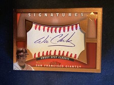 2005 Upper Deck Sweet Spot Classic Sweet Spot Signatures Will Clark #WC Auto 730