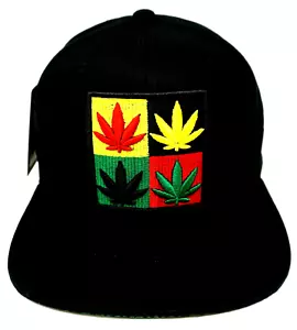 MARIJUANA LEAF Snapback Cap Hat Smoke 420 Pot THC Cannabis Weed NWT - Picture 1 of 2