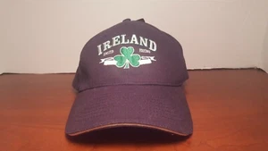 Irish Baseball Cap Navy Shamrock Fits Most Limited Edition Cotton Made n Ireland - Picture 1 of 7