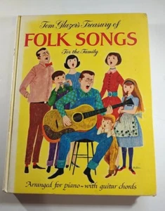 C. 1960'S Tom Glazier's Folk Songs for Piano & Guitar Gossett & Dunlap - Picture 1 of 9