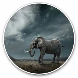2 x Vinyl Aufkleber 25 cm - Schöner Elefant in der Natur cooles Geschenk #24513 - Bild 1 von 9