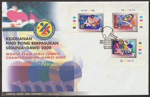 (MF251)MALAYSIA 2000 WORLD TABLE TENNIS CHAMPIONSHIPS FDC - Picture 1 of 1