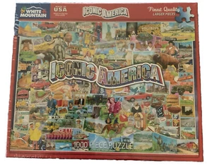 White Mountain puzzles 1000 pieces new Iconic America Factory Sealed Box New - Picture 1 of 3