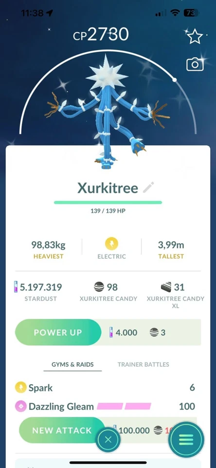 Shiny Xurkitree - Tr-de 1M Stardust - Image 1 of 1
