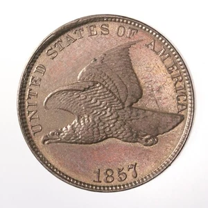 Raw 1857 Flying Eagle 1C Altered Whizzed Surfaces - Picture 1 of 2
