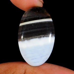 21 CT 100% NATURAL OWYHEE BLUE OPAL Oval CABOCHON GEMSTONE 27x17x6 MM  BJ=0332 - Picture 1 of 5