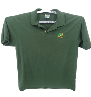 VTG 90s Screen Stars Polo Mens L Green Embroidered Irish Flag Ireland Golf Shirt - Image 1 of 4