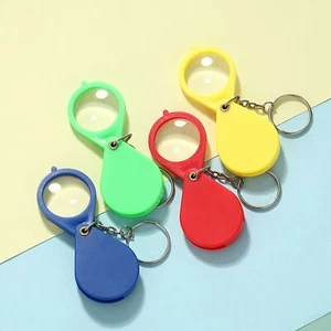 Magnifier Keychain 10X Magnification Foldable Portable Mini Magnifying Glass - Picture 1 of 24