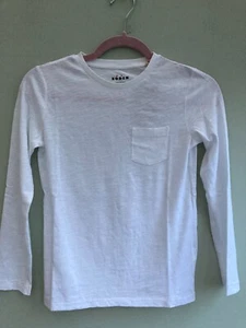 BODEN BOYS T SHIRT AGE 8-9 YEARS 134 cm LONG SLEEVE WHITE BNWT - Picture 1 of 3