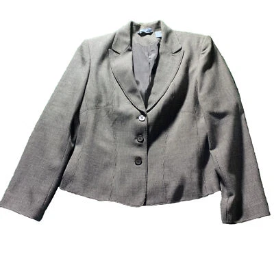 Blazer Hillard & Hanson Mujer 10 MED Negro Caqui Chaqueta Académica Preppy Escuela Foto 1 de 4