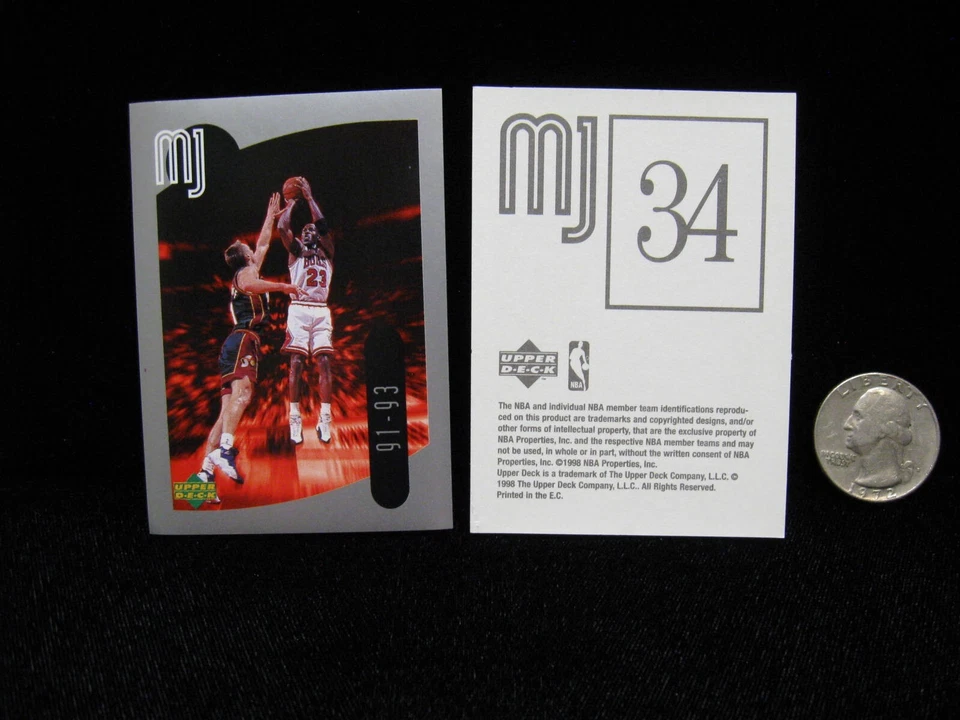1998 Michael Jordan Chicago Bulls Upper Deck Sticker  #34 - Image 1 of 1