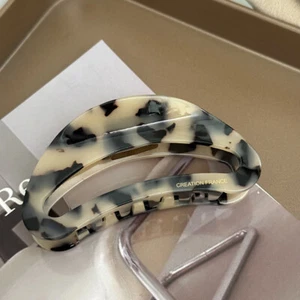 Leopard Print Hair Clip 9.5cm Acetate Hair Claw Clip Large Geometric Grab Clip - Picture 1 of 20