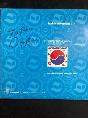 NEGATIVLAND ‎– Truth In Advertising US 7" 45 MINT- SIGNED by DON JOYCE! JSA COA - Image 1 of 4