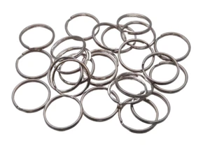 25mm Antique Silver Colour Split Key Rings Keyrings Charms Keys Pick Quantity ML - Picture 1 of 1