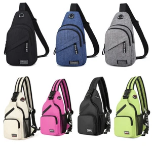 Men Women Cross Body Sling Bag Chest Fanny Packs Travel Sports Shoulder Backpack - Picture 1 of 20
