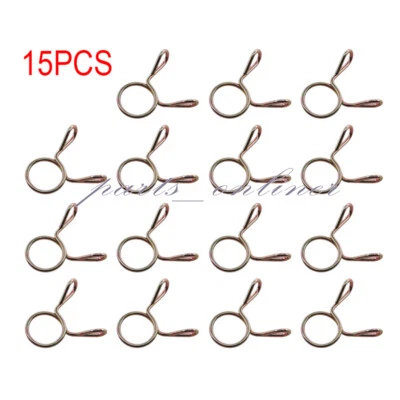 15pcs Fuel Line Hose Clamp Clip For Honda Carb carburetor cb cx xr cl gl - Image 1 of 4