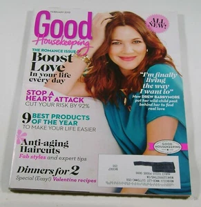Good Housekeeping magazine DREW BARRYMORE COVER February 2013 issue - Imagen 1 de 1