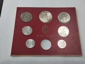 1970 VATICAN UNCIRCULATED COIN SET 1 2 5 10 50 100 500 LIRA SILVER COIN SET UNC - Picture 1 of 16