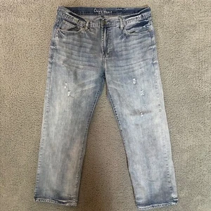 Pantalones de mezclilla rectos relajados Chip & Pepper Tuck para hombre azules talla 38 X 32 - Imagen 1 de 5