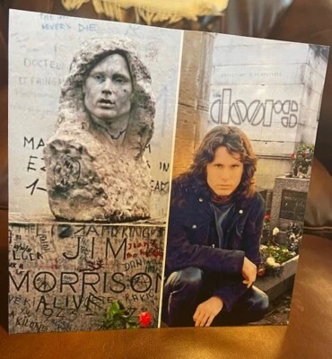 The Doors Jim Morrison Recovered Bust Collage Tabletop Standee 8 1/4" X 8 1/4" - Image 1 of 2