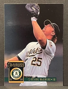 1994 Donruss Baseball Card Mark McGwire Oakland Athletics #335 - Picture 1 of 2