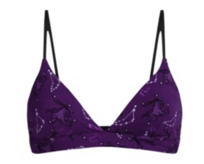Sujetador MeUndies FeelFree Triángulo Bralette, Estampado Zodiaco “Capricornio”, Talla Pequeña Foto 1 de 3